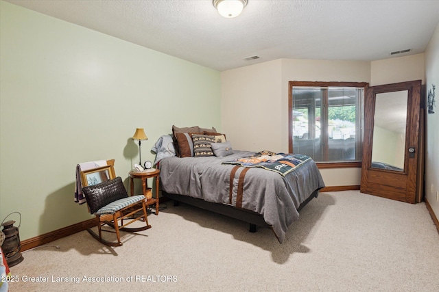 502 W Spring Meadows Ln, Dewitt, MI 48820 - carpeted bedroom with baseboards and a textured ceiling
