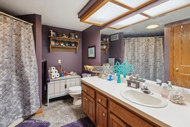 502 W Spring Meadows Ln, Dewitt, MI 48820 - bathroom featuring vanity and curtained shower