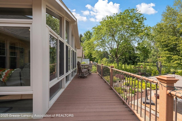 502 W Spring Meadows Ln, Dewitt, MI 48820 - view of wooden deck