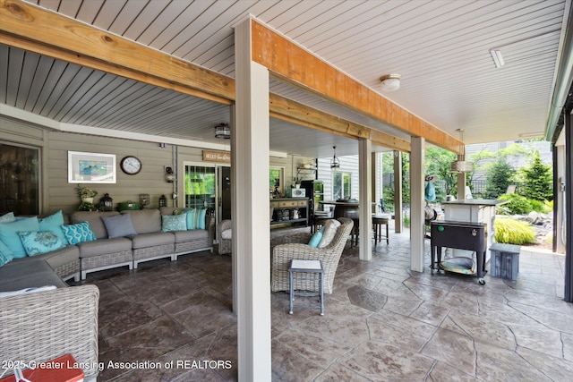 502 W Spring Meadows Ln, Dewitt, MI 48820 - view of patio / terrace with an outdoor hangout area and outdoor dining space