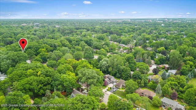 1122 Farwood Dr, East Lansing, MI 48823 - aerial view of a forest