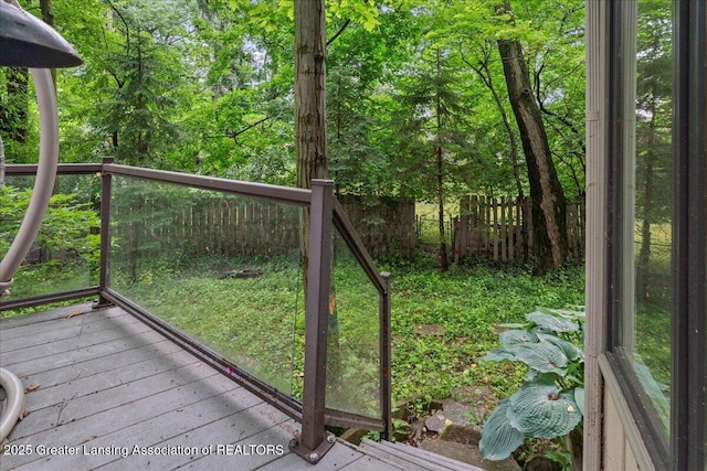 1122 Farwood Dr, East Lansing, MI 48823 - view of wooden deck
