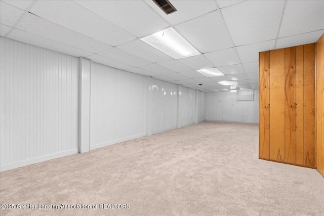 1122 Farwood Dr, East Lansing, MI 48823 - finished basement featuring a paneled ceiling and carpet floors