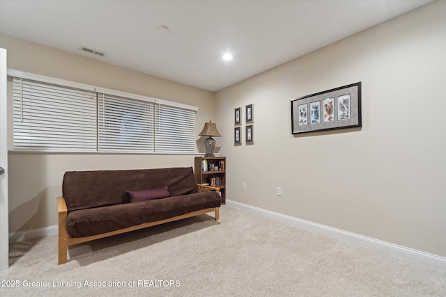 6378 E Island Lake Dr, East Lansing, MI 48823 - living area with carpet flooring and recessed lighting