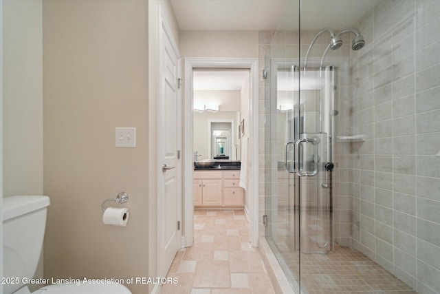 6378 E Island Lake Dr, East Lansing, MI 48823 - full bathroom with a stall shower and vanity