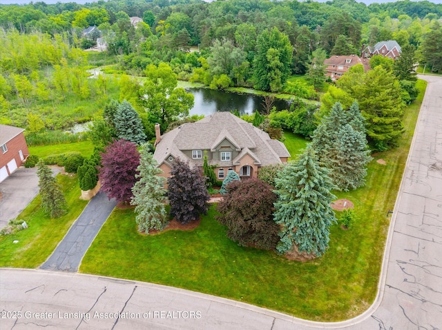 6378 E Island Lake Dr, East Lansing, MI 48823 - view of subject property with a nearby body of water