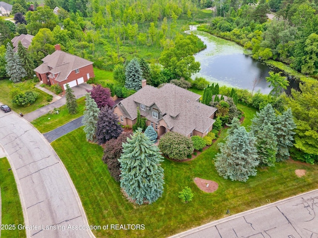 6378 E Island Lake Dr, East Lansing, MI 48823 - bird's eye view of a large body of water
