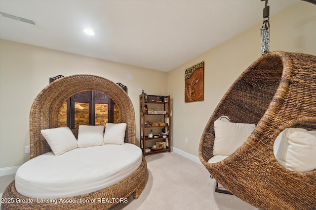 6378 E Island Lake Dr, East Lansing, MI 48823 - living area with light carpet and baseboards