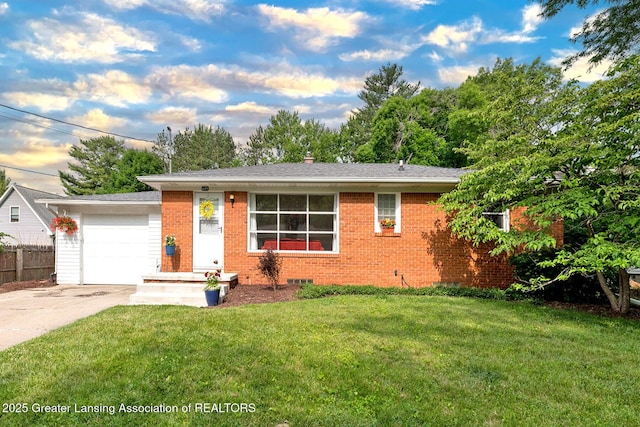 619 Wayland Ave, East Lansing, MI 48823 - view of front of property featuring brick siding, concrete driveway, and a garage