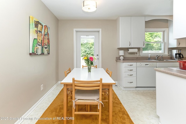 619 Wayland Ave, East Lansing, MI 48823 - kitchen with white dishwasher, healthy amount of natural light, and white cabinets