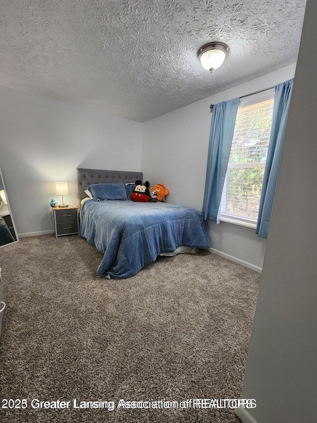 1755 Maisonette Dr, Lansing, MI 48911 - bedroom featuring carpet flooring and a textured ceiling