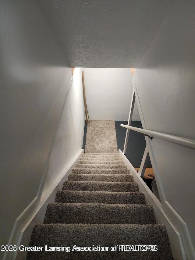 1755 Maisonette Dr, Lansing, MI 48911 - staircase featuring carpet floors