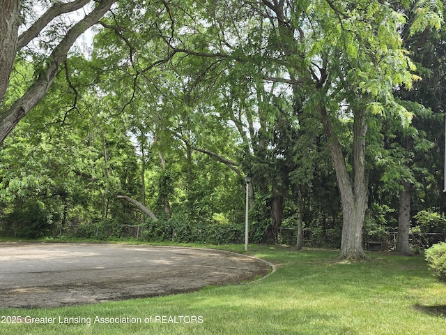 1755 Maisonette Dr, Lansing, MI 48911 - view of grassy yard with a forest view