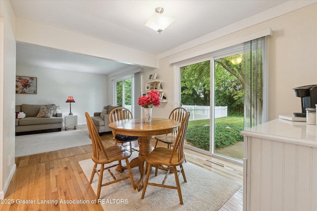 2130 Belding Ct, Okemos, MI 48864 - dining space with light wood-style flooring