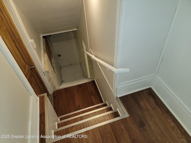 1201 Climax St, Lansing, MI 48912 - stairs featuring wood finished floors