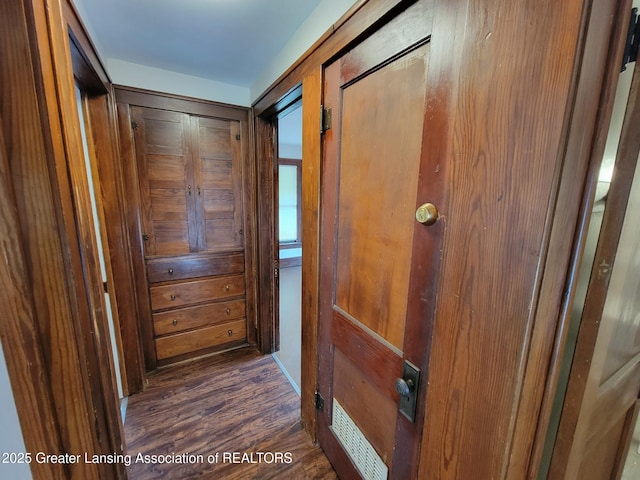 1201 Climax St, Lansing, MI 48912 - corridor featuring dark wood finished floors
