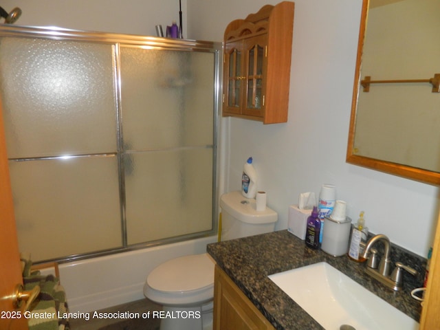 202 Broadway Rd, Houghton Lake, MI 48629 - bathroom with vanity and combined bath / shower with glass door