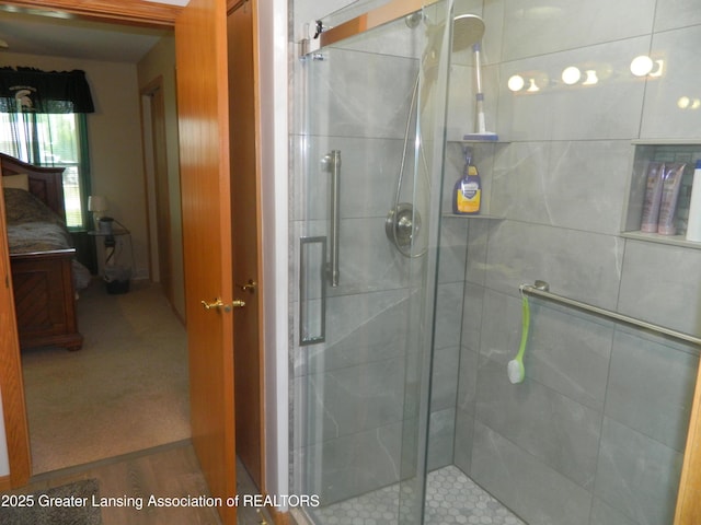 202 Broadway Rd, Houghton Lake, MI 48629 - full bathroom featuring a shower stall and vanity