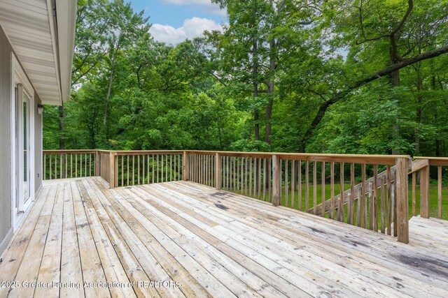 9481 S Clinton Trl, Eaton Rapids, MI 48827 - view of wooden deck