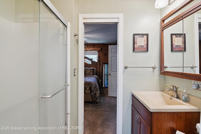 209 N Bowen St, Jackson, MI 49202 - ensuite bathroom with vanity and a shower stall