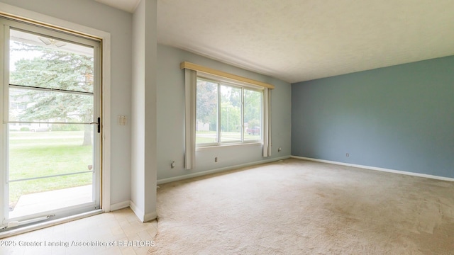 62 W Sherwood Rd, Okemos, MI 48864 - spare room with baseboards and light colored carpet