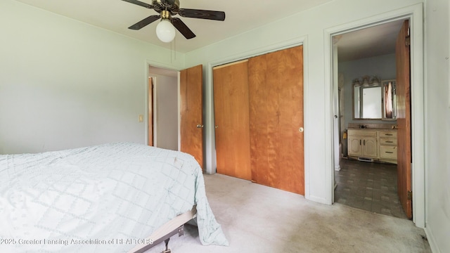 62 W Sherwood Rd, Okemos, MI 48864 - carpeted bedroom with a closet and ceiling fan
