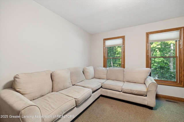 4084 Hulett Rd, Okemos, MI 48864 - carpeted living area with baseboards