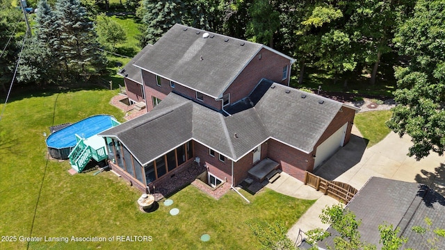 4084 Hulett Rd, Okemos, MI 48864 - aerial view of property and surrounding area