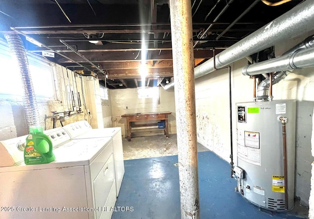 1017 W Oakland Ave, Lansing, MI 48915 - below grade area with water heater and washer and dryer