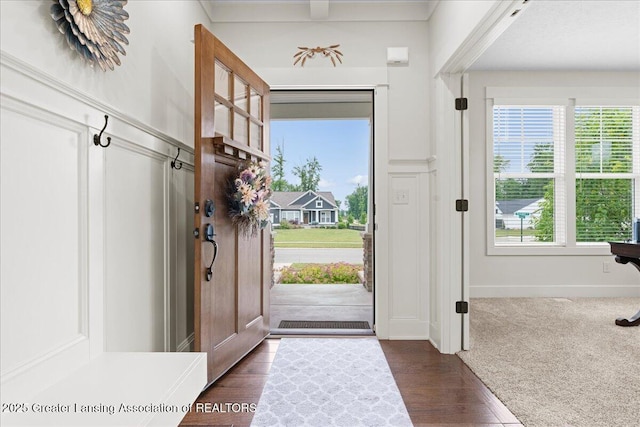 11167 Windswept Dr, Grand Ledge, MI 48837 - entrance foyer with dark wood-style flooring