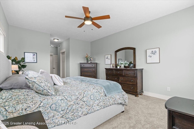 11167 Windswept Dr, Grand Ledge, MI 48837 - bedroom featuring carpet floors and ceiling fan