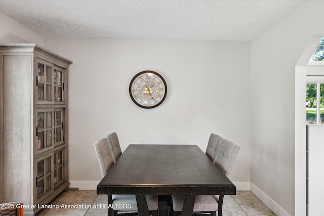 2605 College Rd, Holt, MI 48842 - dining space featuring light tile patterned floors and a textured ceiling