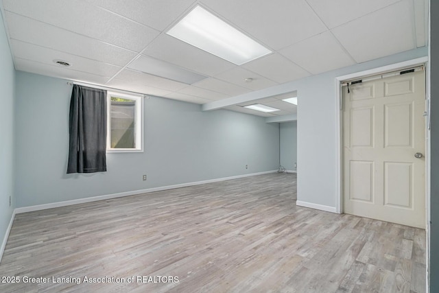 774 Tims View St, Potterville, MI 48876 - basement with wood finished floors and a paneled ceiling