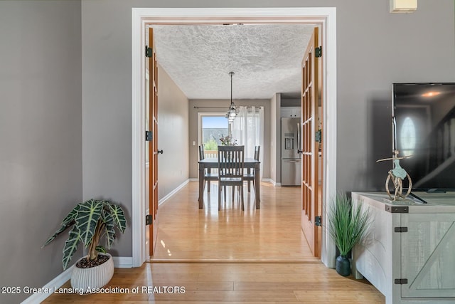 774 Tims View St, Potterville, MI 48876 - dining space with a textured ceiling and light wood-style flooring