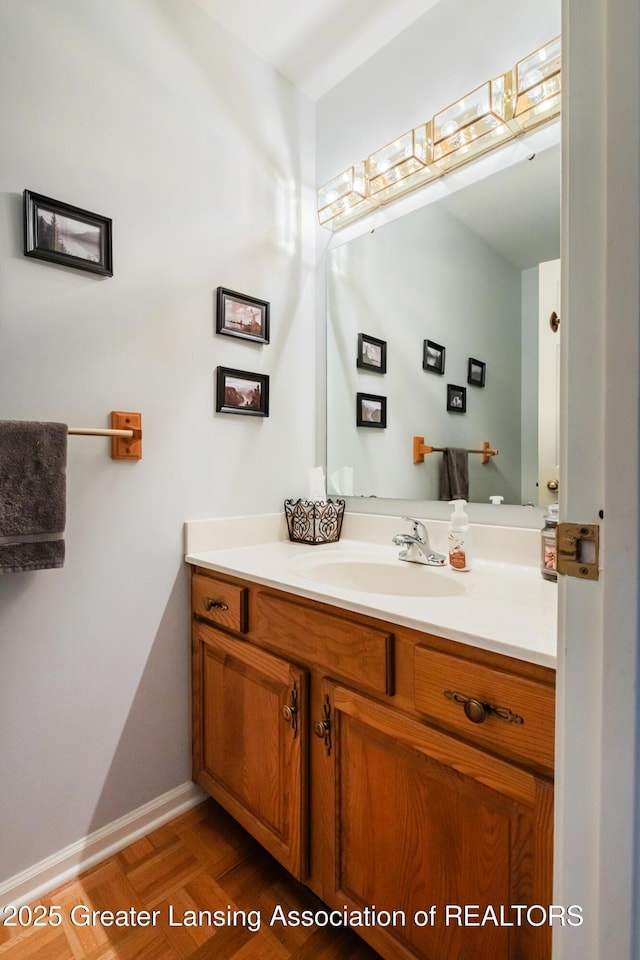 3888 Breckinridge Dr, Okemos, MI 48864 - bathroom with vanity and baseboards