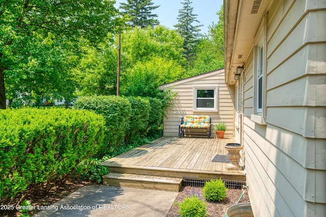 2162 Kent St, Okemos, MI 48864 - view of wooden deck
