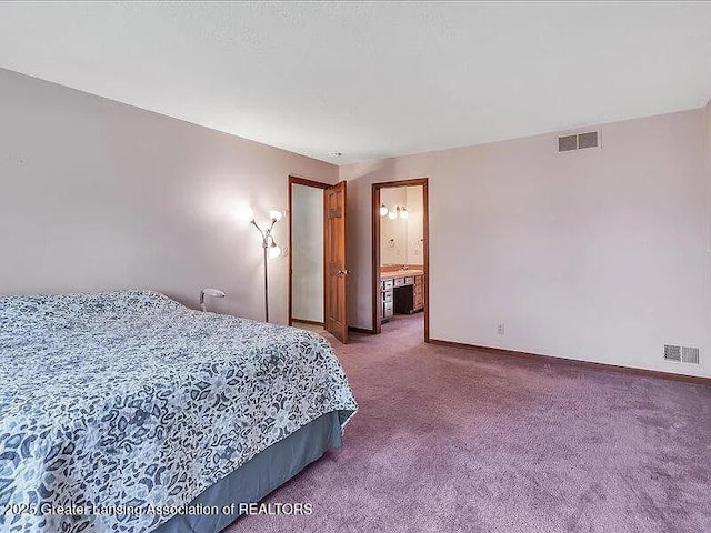 3619 W Arbutus Dr, Okemos, MI 48864 - bedroom featuring carpet floors and ensuite bath