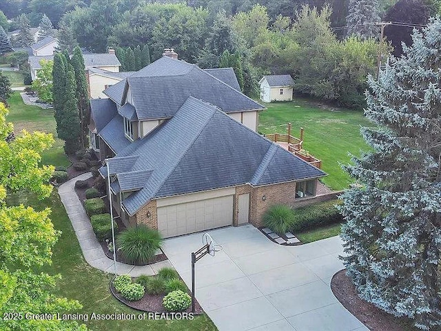 3619 W Arbutus Dr, Okemos, MI 48864 - view from above of property