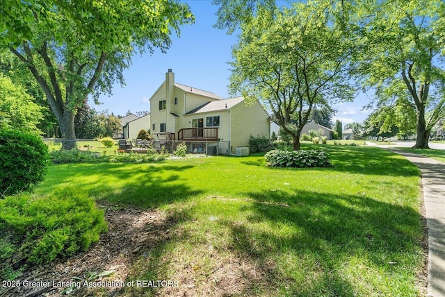 4538 Cranberry Ct, Lansing, MI 48917 - view of yard with a deck