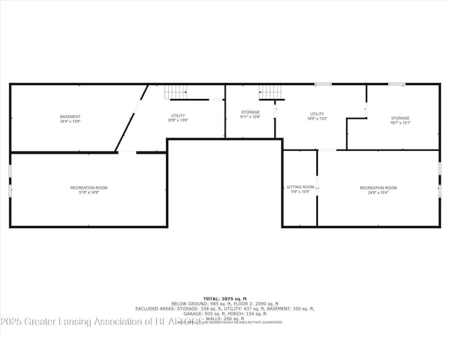1117-1119 Blake Ave, Lansing, MI 48912 - view of property floor plan
