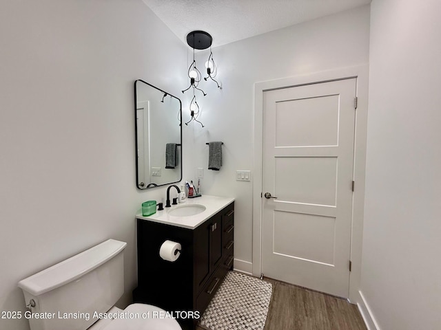 10993 Lakeside Dr, Perrinton, MI 48871 - bathroom with vanity and wood finished floors