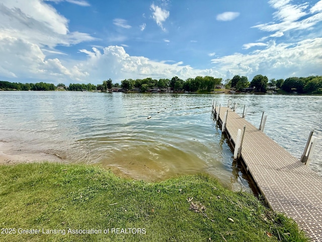 10993 Lakeside Dr, Perrinton, MI 48871 - dock area featuring a water view