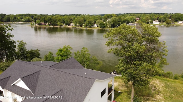 10993 Lakeside Dr, Perrinton, MI 48871 - bird's eye view of a large body of water