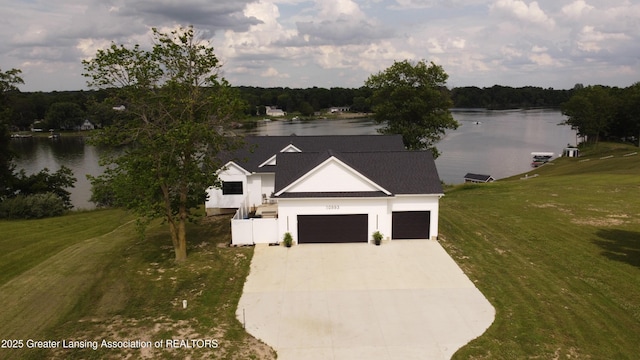 10993 Lakeside Dr, Perrinton, MI 48871 - view from above of property with a nearby body of water