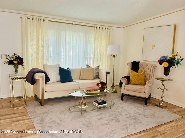 4340 Balmoral Dr, Lansing, MI 48911 - living room featuring wood finished floors