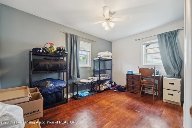 536 Hunter Blvd, Lansing, MI 48910 - office with plenty of natural light, wood finished floors, and a ceiling fan