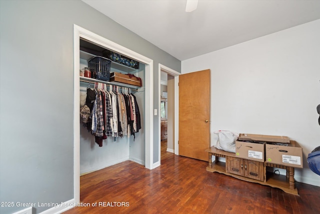 536 Hunter Blvd, Lansing, MI 48910 - bedroom featuring wood finished floors and a closet