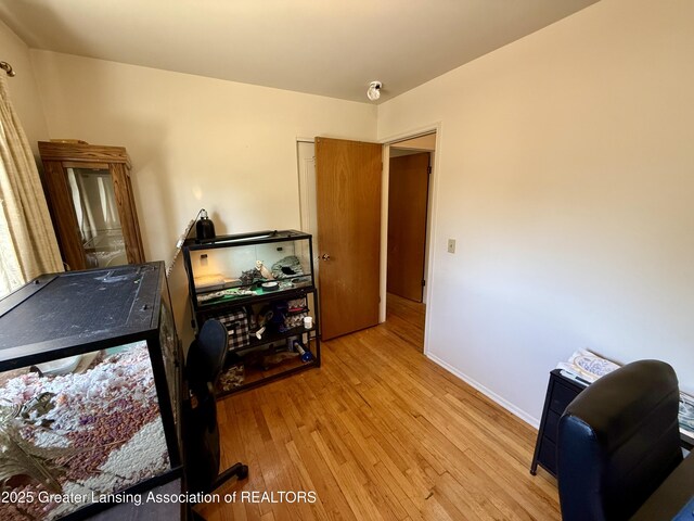 3618 Alpine Dr, Lansing, MI 48911 - home office featuring hardwood / wood-style flooring and baseboards
