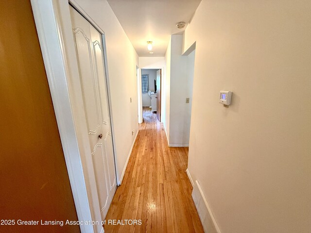 3618 Alpine Dr, Lansing, MI 48911 - hallway with light wood-style flooring and baseboards