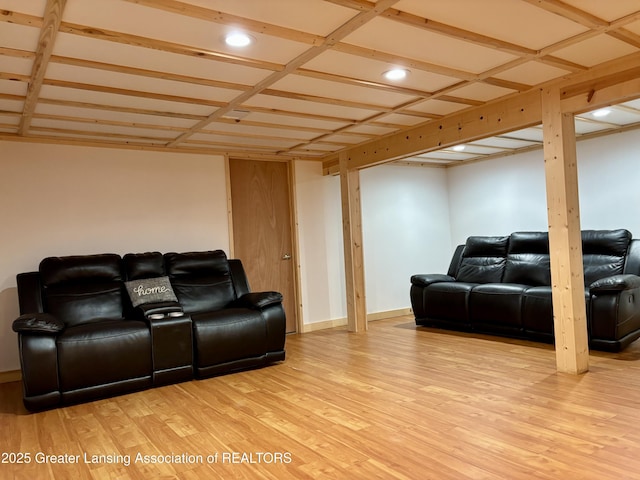 1023 E Colonial Park Dr, Grand Ledge, MI 48837 - living room with light wood-type flooring and recessed lighting